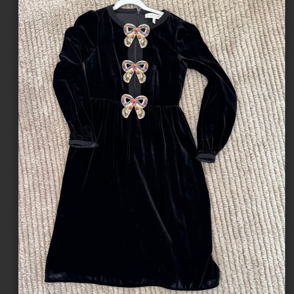 Saloni Camille Rainbow Midi Dress, Size 2